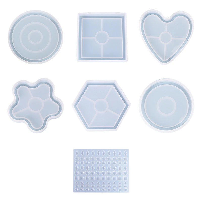 Round/Heart/Plum Blossom Coaster Epoxy Molds Resin Casting Molds for Making Coasters DIY Resin Artwork
Round/Heart/Plum Blossom Coaster Epoxy Molds Resin Casting Molds for Making Coasters DIY Resin Artwork