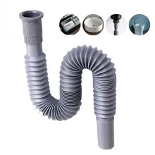 80cm Universal Kitchen Cover Up Basin Sink Water Strain With Flexible Flume Pipe Kit Sink Waste Drain Bath Filter Waste Drainer