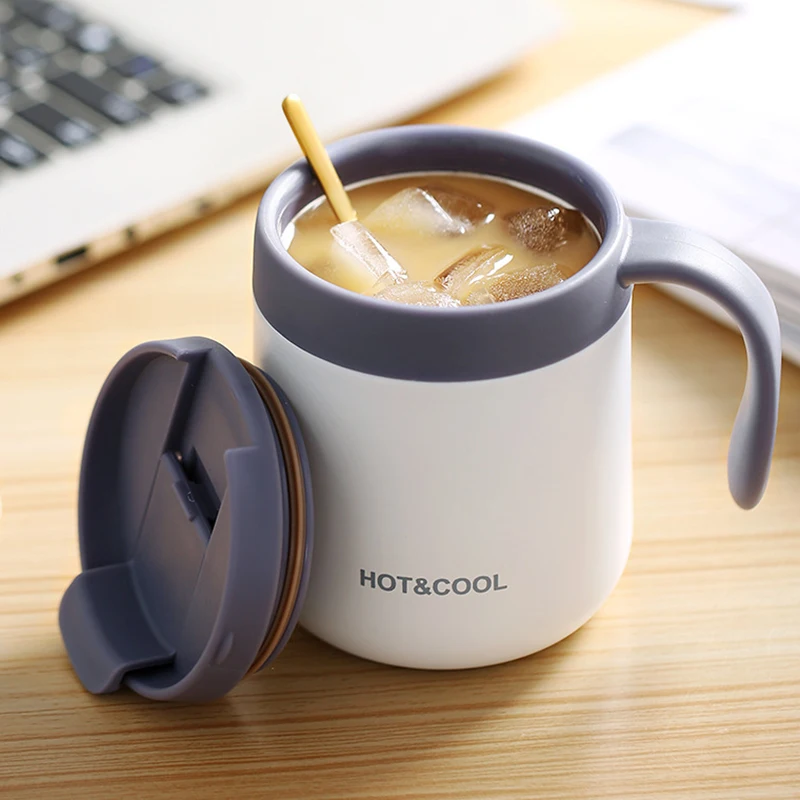Office Stainless Steel Mug with Lid and Handle for Women Portable Simple Creative Insulated Water Cup
Office Stainless Steel Mug with Lid and Handle for Women Portable Simple Creative Insulated Water Cup