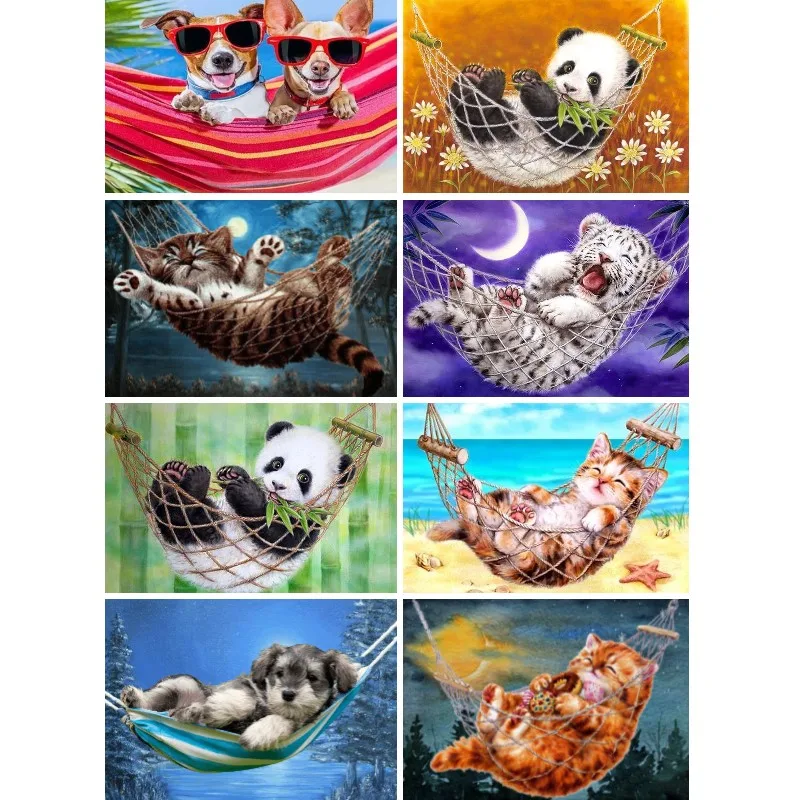 5D DIY Diamond Painting Animal Kitten Puppy Panda in Hammock Full Drill Mosaic Diamond Embroidery Rhinestones Home Wall Decor
5D DIY Diamond Painting Animal Kitten Puppy Panda in Hammock Full Drill Mosaic Diamond Embroidery Rhinestones Home Wall Decor