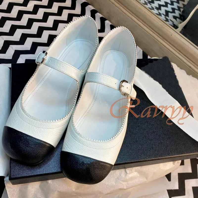 White\Black Leather Mary Jane Shoes Women Luxury Design Round Toe Flats Shoes Patchwork Daily Dress Lady Pumps 2022 New
White\Black Leather Mary Jane Shoes Women Luxury Design Round Toe Flats Shoes Patchwork Daily Dress Lady Pumps 2022 New