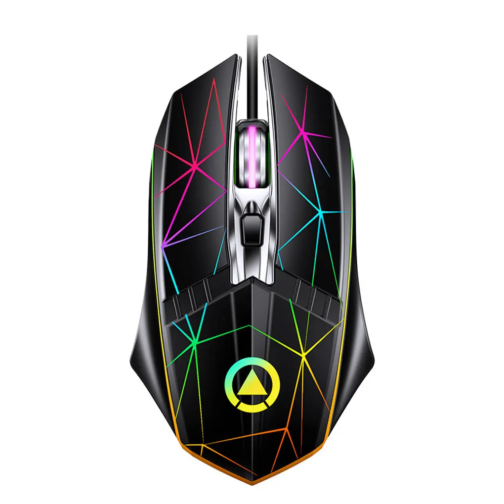 

1200/1600/2400DPI RGB Light Game Mouse Computer USB Wired 4 Buttons Household Office Office Mouse Gamer Mouse