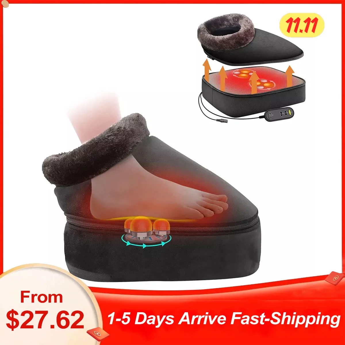 

Shiatsu Foot Massage Machine 3D Kneading Massage Heating Therapy ​Relief Chronic Pain Muscle Tension Multifunction Feet Massager