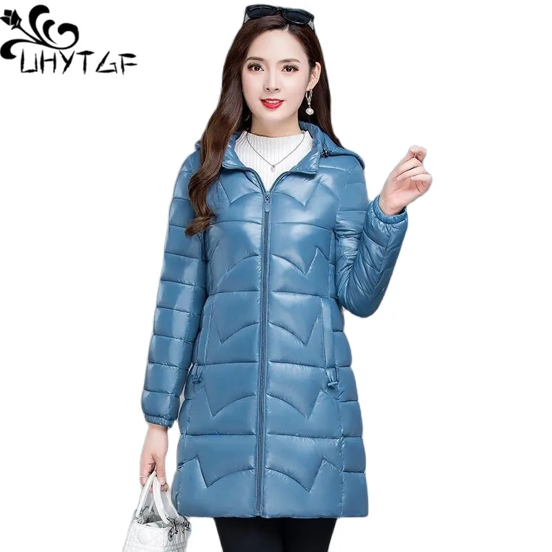UHYTGF 6XL Light Thin Shiny Down Jacket Parka Coat Women Korean Loose Big Size Cotton Outewear Hooded Windproof Warm Jacket 1866
UHYTGF 6XL Light Thin Shiny Down Jacket Parka Coat Women Korean Loose Big Size Cotton Outewear Hooded Windproof Warm Jacket 1866