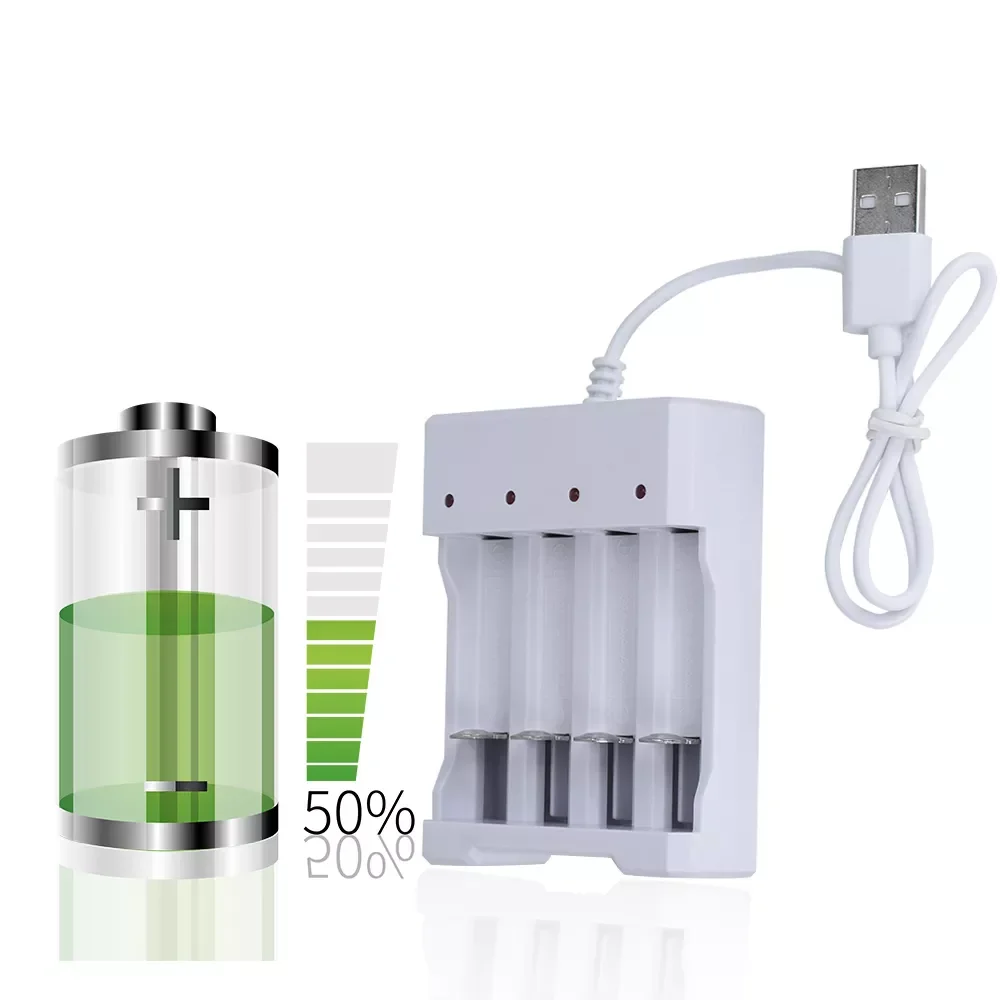 USB 4 Slots Fast Charging Battery Charger Short Circuit Protection AAA /AA Rechargeable Battery Charging Station
USB 4 Slots Fast Charging Battery Charger Short Circuit Protection AAA /AA Rechargeable Battery Charging Station