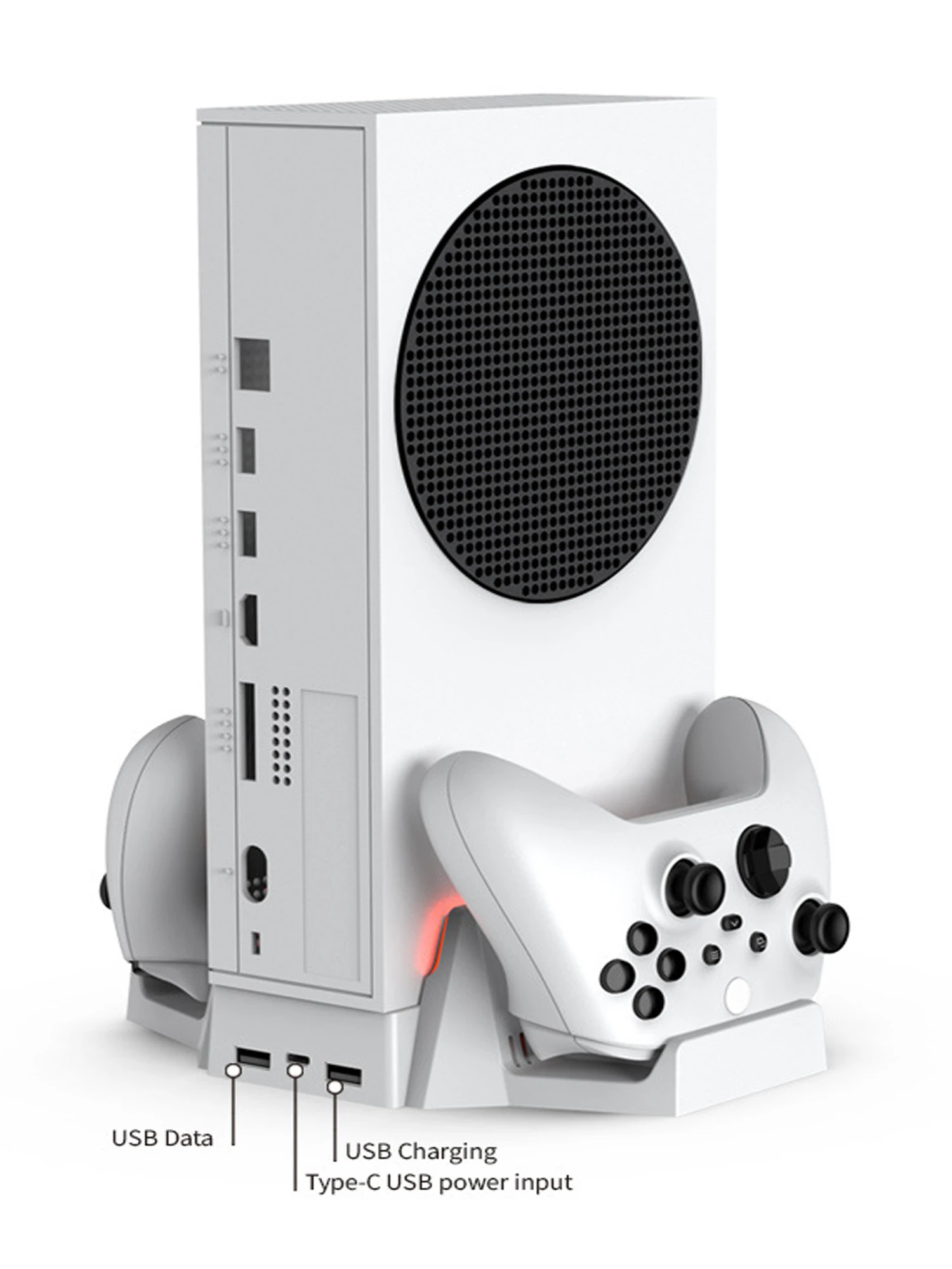 Suitable for XBox series S multi-function cooling base with dual battery handle base charger TYX-0663
Suitable for XBox series S multi-function cooling base with dual battery handle base charger TYX-0663