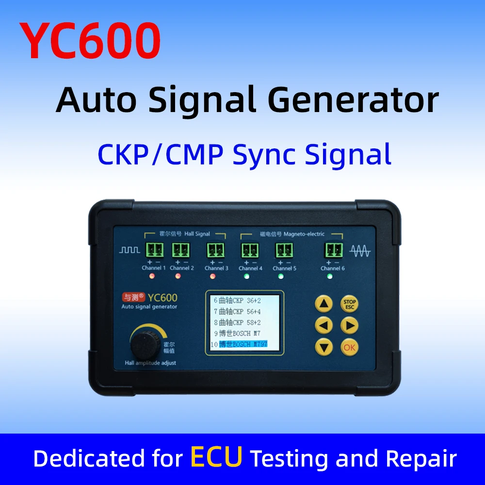 Для газового двигателя с сигналом Edit Software YC600 Шестиканальный + PD60 + MN300 Аналоговый распределительный вал коленчатого вала CKP CMP SYNC Симулятор сигналов
Для газового двигателя с сигналом Edit Software YC600 Шестиканальный + PD60 + MN300 Аналоговый распределительный вал коленчатого вала CKP CMP SYNC Симулятор сигналов