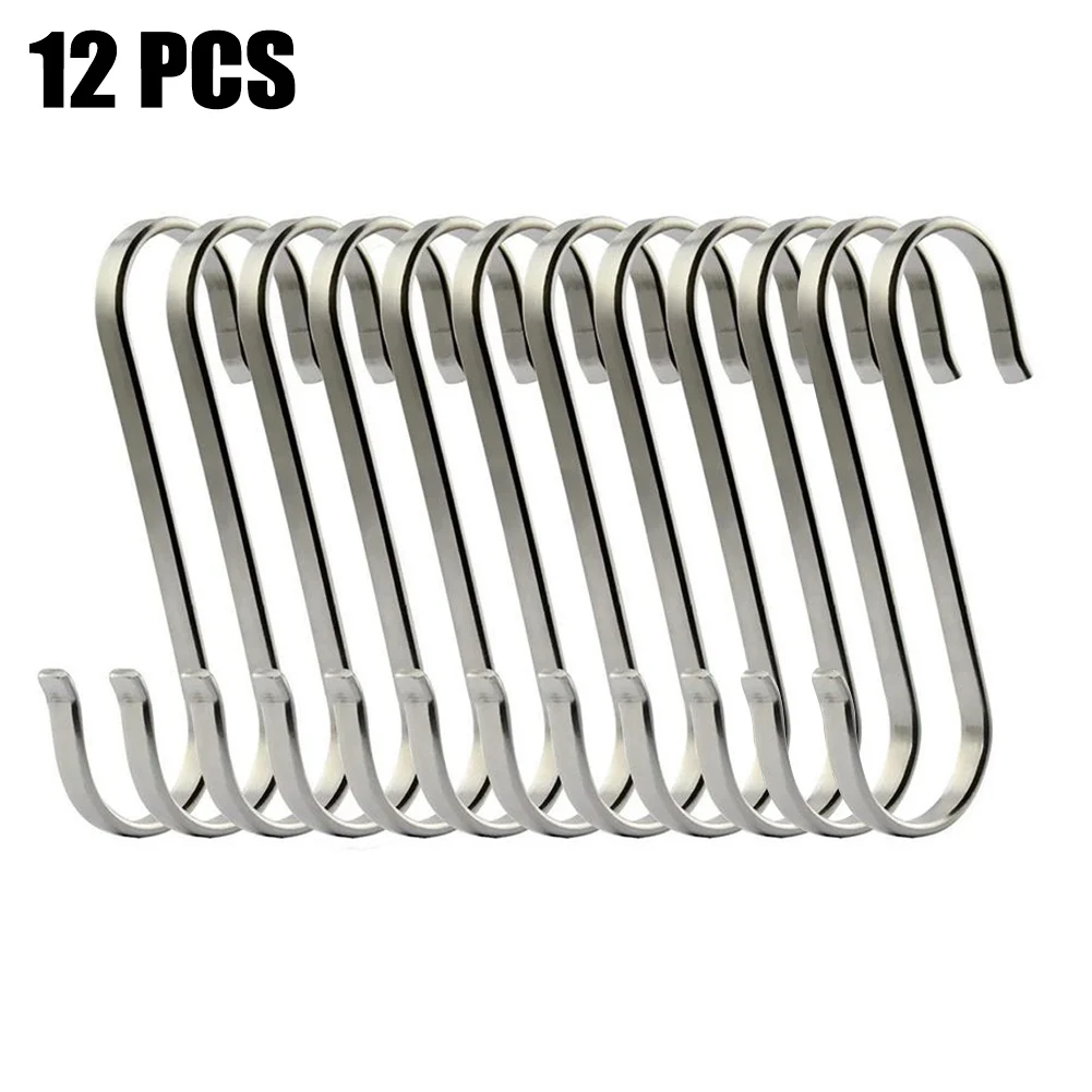 12pc Stainless Steel S Hooks Flat Hanger Multi-function Kitchen Bedroom Garden Hanging Utensil Home Hanging Storage Tools New
12pc Stainless Steel S Hooks Flat Hanger Multi-function Kitchen Bedroom Garden Hanging Utensil Home Hanging Storage Tools New
