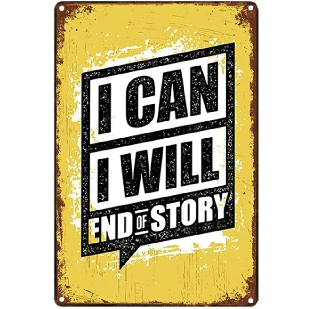 Inspirational Tin Metal Wall Art Sings, Vintage Design I Can I Will Thick Tinplate Wall Decoration Print Poster for Gym/Living
Inspirational Tin Metal Wall Art Sings, Vintage Design I Can I Will Thick Tinplate Wall Decoration Print Poster for Gym/Living