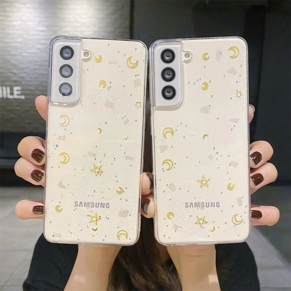 Phone Case For Galaxy A22 A72 A52 A42 A32 A12 A71 A51 A70 A50 A30 A20 A03S A02S Cute Glitter Star Moon Pattern Clear Back Cover 
Phone Case For Galaxy A22 A72 A52 A42 A32 A12 A71 A51 A70 A50 A30 A20 A03S A02S Cute Glitter Star Moon Pattern Clear Back Cover