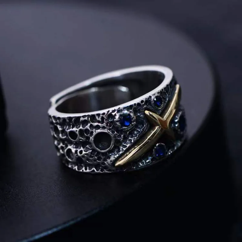 Vintage Punk Style Silver Starry Sky Hip Hop Dominant Fashion Couple Pair Ring Adjustable Fashion Accessories
Vintage Punk Style Silver Starry Sky Hip Hop Dominant Fashion Couple Pair Ring Adjustable Fashion Accessories