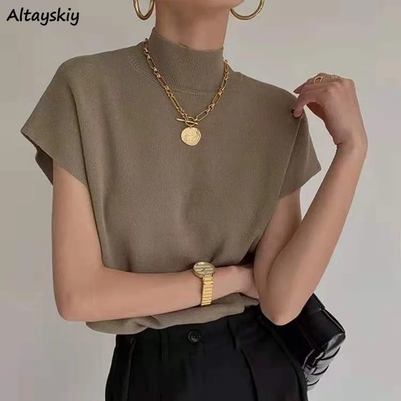 Turtleneck Sweater Vests Women Retro Basic Pure Spring All-match Stylish Elegant Korean Style Cropped Leisure Minimalist Cozy OL
Turtleneck Sweater Vests Women Retro Basic Pure Spring All-match Stylish Elegant Korean Style Cropped Leisure Minimalist Cozy OL