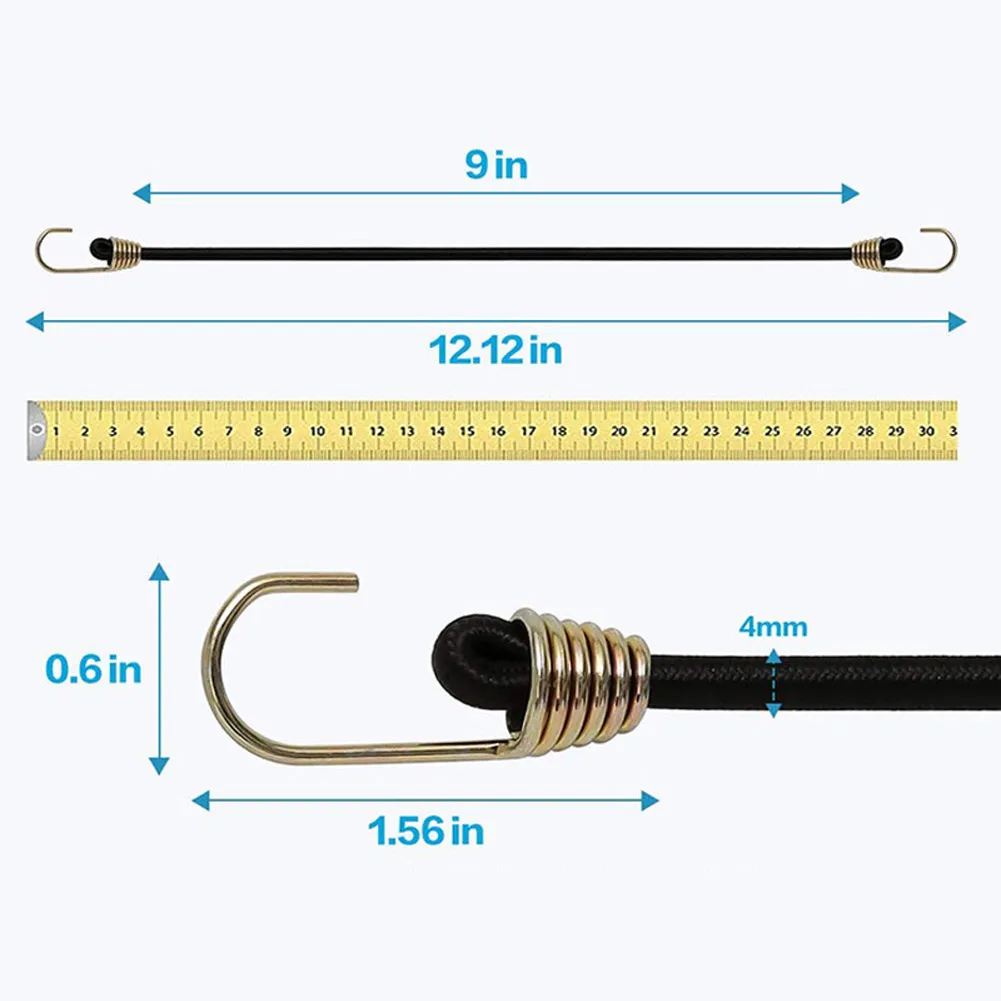 10pack Elastic Rope 30cm Latex Heavy Duty Elastic Bungee Cords Luggage Cord Cycling Stretch Pull Strap Tow Rope
10pack Elastic Rope 30cm Latex Heavy Duty Elastic Bungee Cords Luggage Cord Cycling Stretch Pull Strap Tow Rope