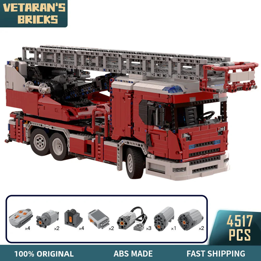 Двигатель пожарной машины MOC Scanie L с вращающейся лестницей, Радиоуправляемый автомобиль с комплектом PF, строительные блоки, конструктор, игр...
Двигатель пожарной машины MOC Scanie L с вращающейся лестницей, Радиоуправляемый автомобиль с комплектом PF, строительные блоки, конструктор, игр...