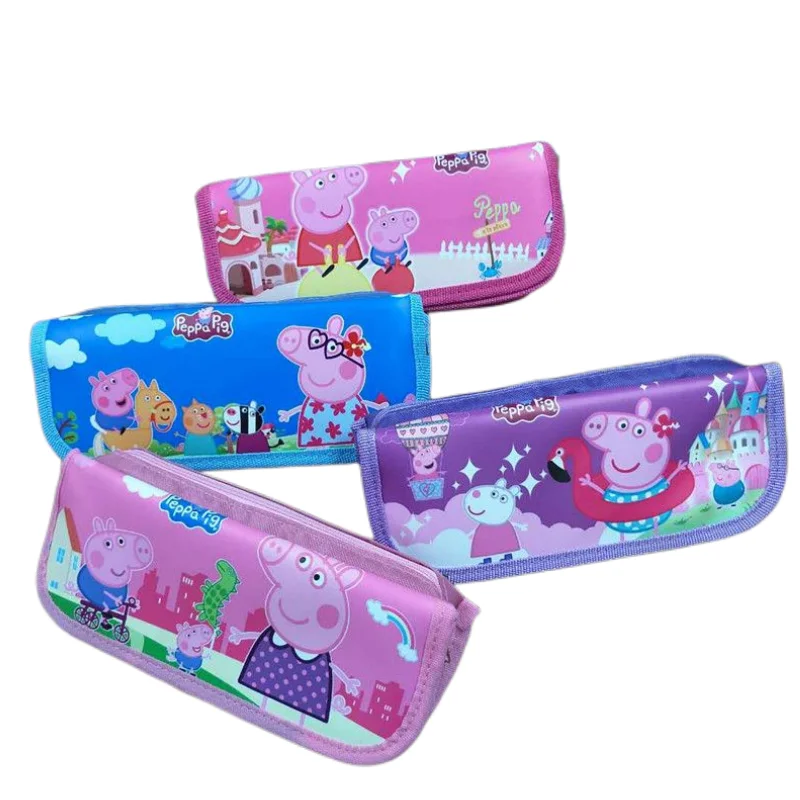 

Peppa Pig Series Page George Kindergarten Primary School Students Cute Children's Stationery Box Double-layer Tin Pencil Case