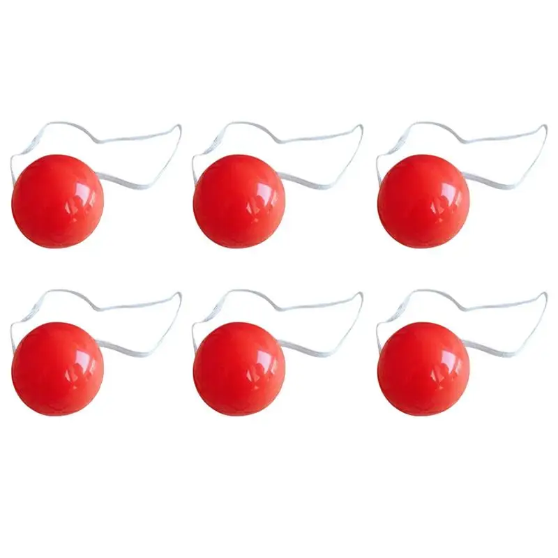 

6Pcs Glowing Clown Noses Circus Clown Noses Flashing Red Clown Noses Ball Roles Playing Masquerade Party Cosplay Prop