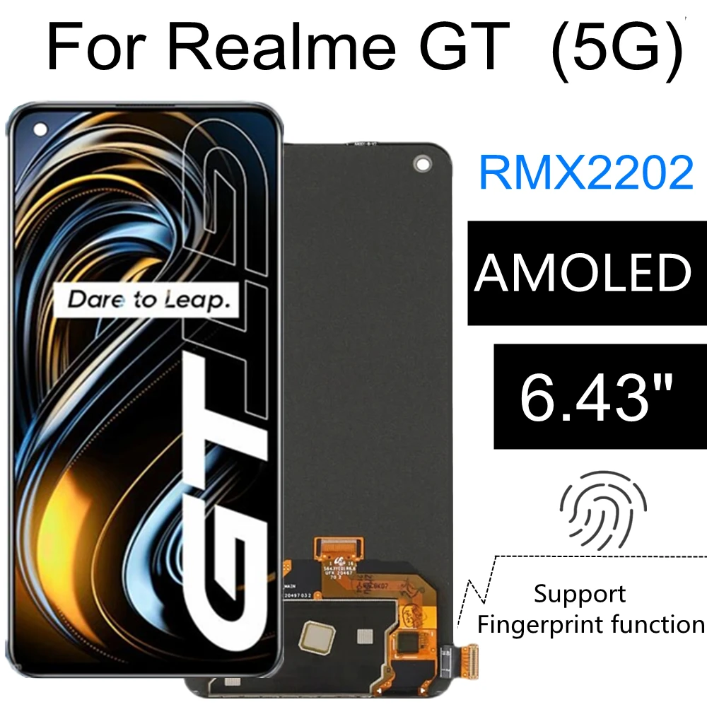 6.43" AMOLED LCD For Realme GT 5G LCD Display Touch Screen Assembly Replacement Accessory For Realme GT RMX2202 LCD
6.43" AMOLED LCD For Realme GT 5G LCD Display Touch Screen Assembly Replacement Accessory For Realme GT RMX2202 LCD