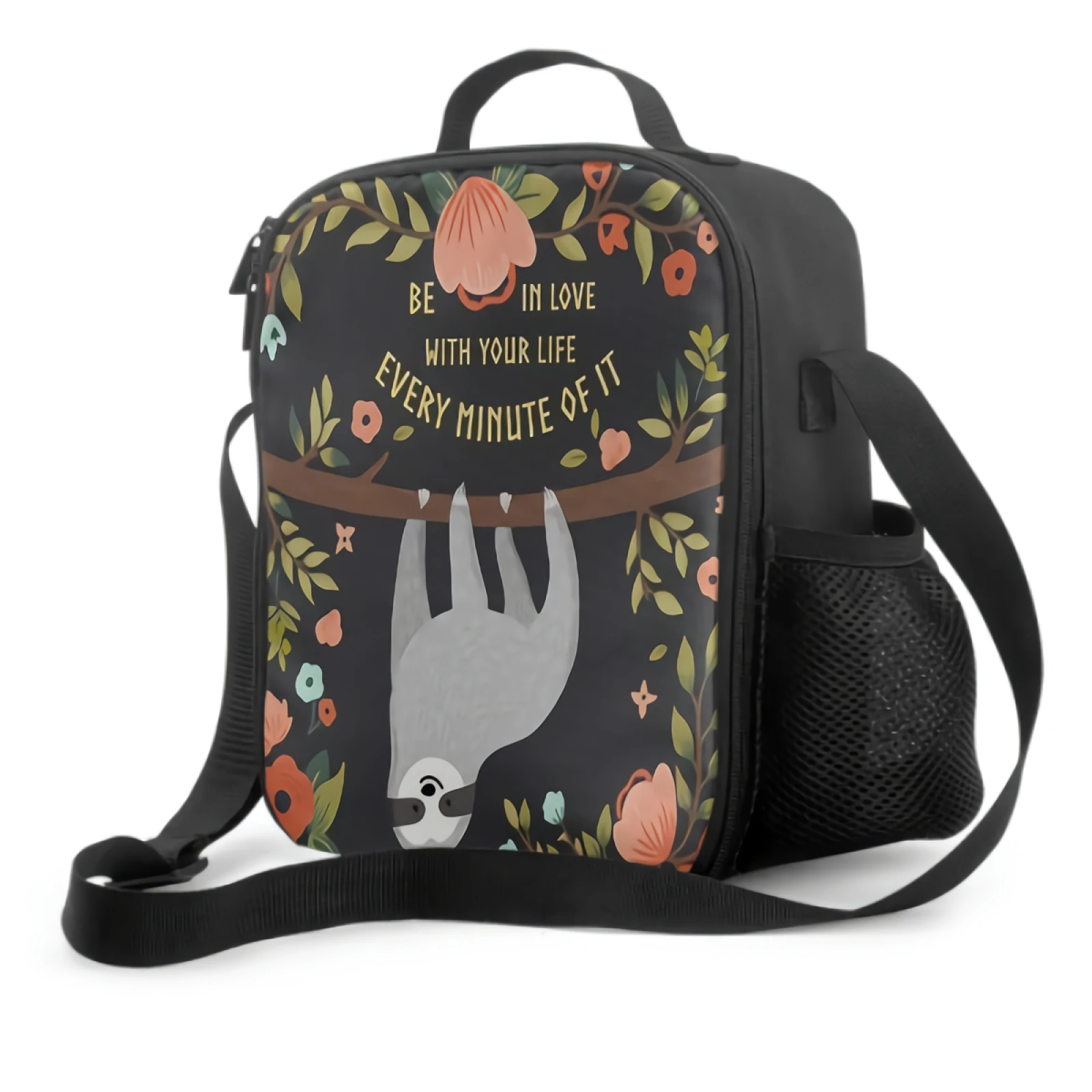 Funny Sloth On Tree Insulated Lunch Box Leakproof Portable Lunch Bags with Adjustable Shoulder Strap Reusable Cooler Tote Bag
Funny Sloth On Tree Insulated Lunch Box Leakproof Portable Lunch Bags with Adjustable Shoulder Strap Reusable Cooler Tote Bag