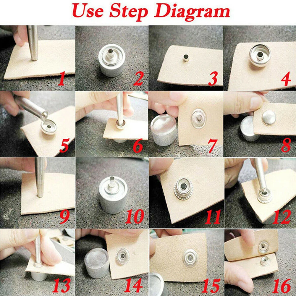 72pcs15mm Stainless Steel Snap Fasteners Set For Leather Mending DIY Crafts For Boat Camping Tent Clothoing Buttons Box Kit
72pcs15mm Stainless Steel Snap Fasteners Set For Leather Mending DIY Crafts For Boat Camping Tent Clothoing Buttons Box Kit