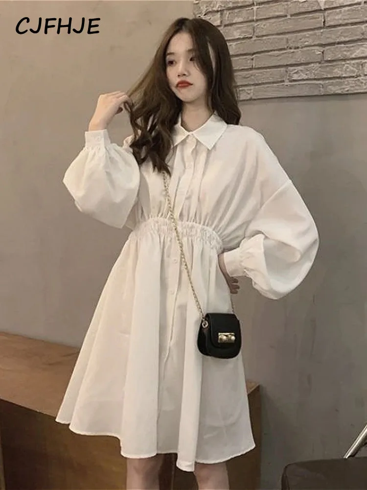 Lovely Trendy College Style Dress Women Korean Chic Lantern Sleeve Girls Vestidos Elastic Waist Loose Simple Womens Sundress New
Lovely Trendy College Style Dress Women Korean Chic Lantern Sleeve Girls Vestidos Elastic Waist Loose Simple Womens Sundress New