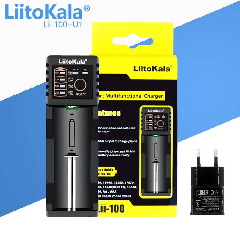

NEW LiitoKala lii-100 lii-202 lii-402 1.2V 3.7V 3.2V 3.85V AA/AAA 18650 18350 26650 10440 14500 16340 NiMH battery smart charger