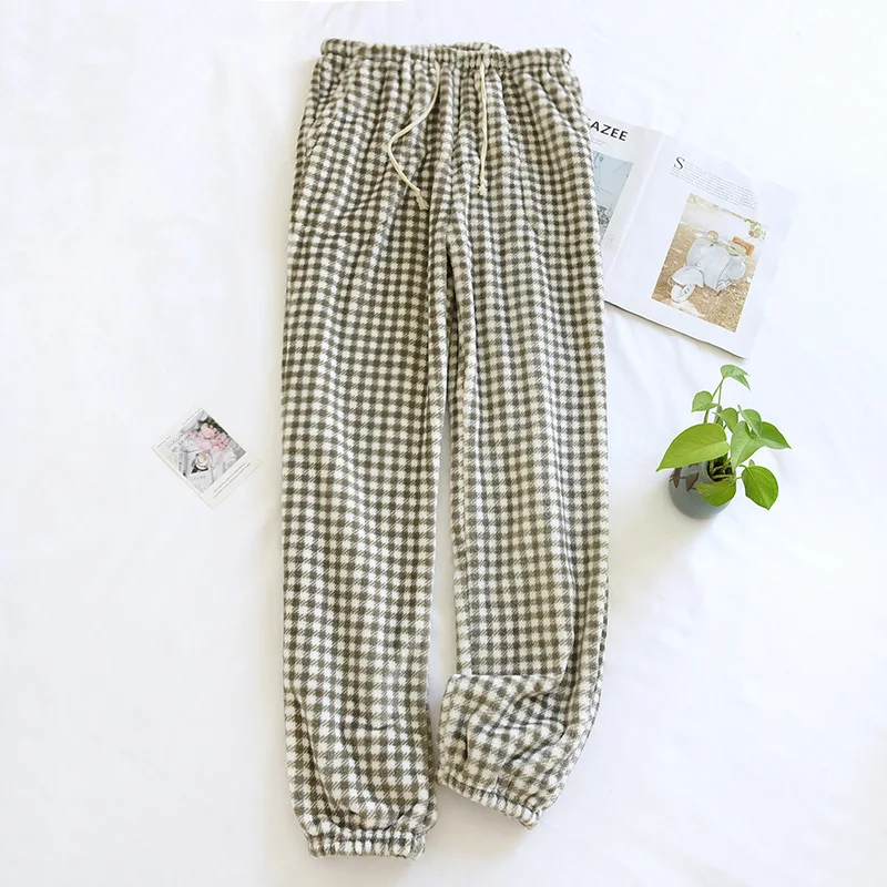 Plaid Flannel Pajama Pants Men Comfortable Elastic Waist Drawstring Warm Home Pants Couple Thickness Homewear
Plaid Flannel Pajama Pants Men Comfortable Elastic Waist Drawstring Warm Home Pants Couple Thickness Homewear