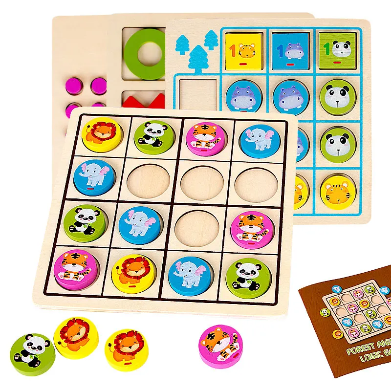 

Kindergarten Children Memory Training Board Game Wooden Memory Chess Logical Thinking Focus Interactive Games Educational Toys