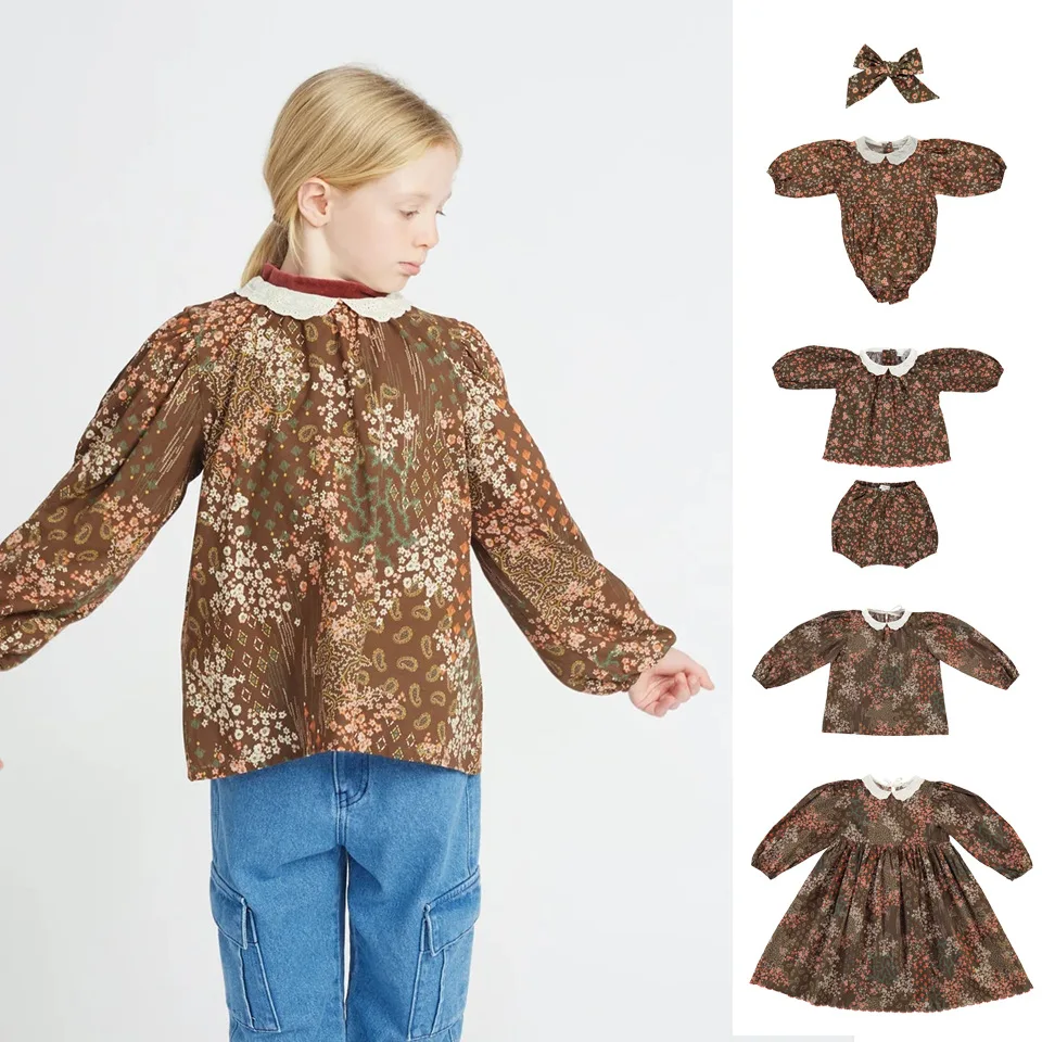 23 Winter New Bebe Kid Girls Clothes Brown Fragmented Flower Long Sleeve Dress and Baby Girls Outfit Set Rompers
23 Winter New Bebe Kid Girls Clothes Brown Fragmented Flower Long Sleeve Dress and Baby Girls Outfit Set Rompers