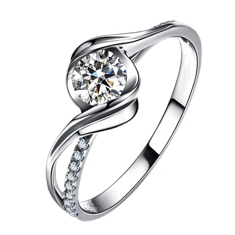 

YANHUI Proposal Jewelry Never Fade Original Certified Tibetan Silver Ring Engagement Wedding Band Christmas Gift For Women R1321