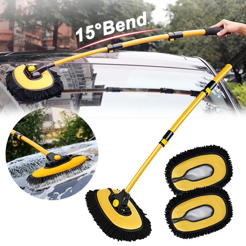 Car Cleaning Tool 15° bend Telescoping Long Handle Washing Mop Universal Superabsorbent Auto Detailing Washing Brush Accessories
Car Cleaning Tool 15° bend Telescoping Long Handle Washing Mop Universal Superabsorbent Auto Detailing Washing Brush Accessories