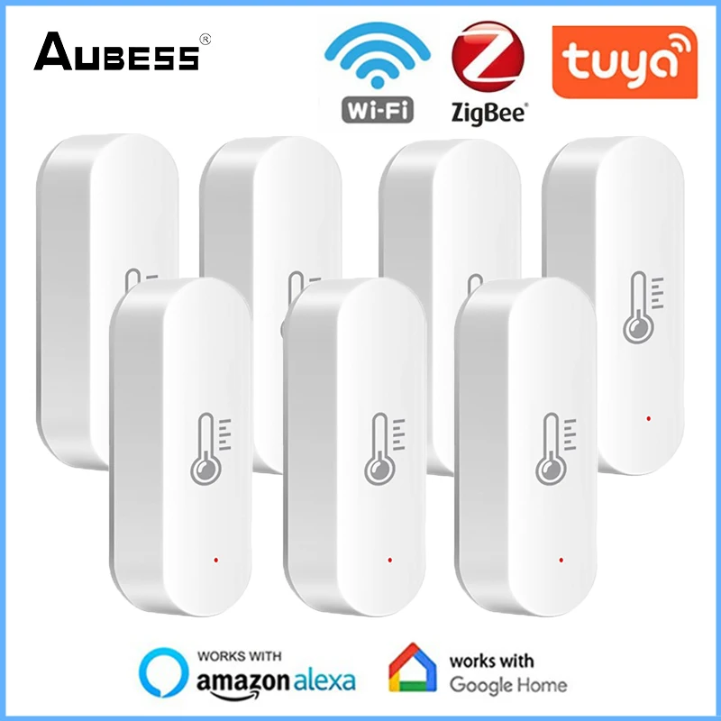 Умный датчик температуры и влажности Aubess Tuya Zigbee, Wi-Fi датчик для умного дома с голосовым управлением, работает с Alexa Google Home
Умный датчик температуры и влажности Aubess Tuya Zigbee, Wi-Fi датчик для умного дома с голосовым управлением, работает с Alexa Google Home