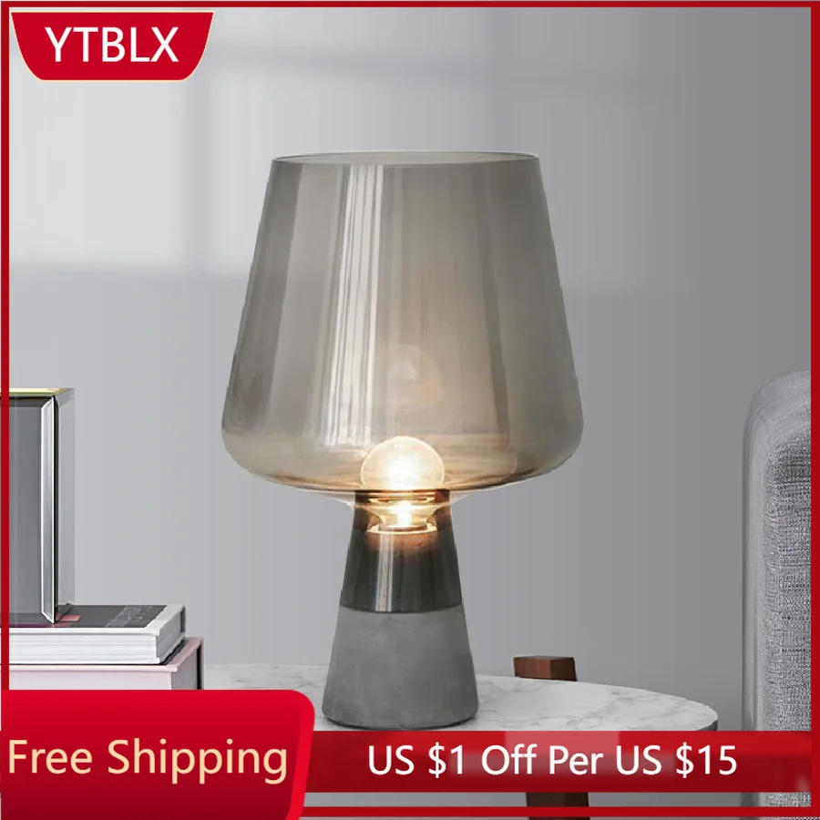 Cement Base Glass Table light Nordic Living Room Bedside led desk lamp Hotel Post Modern Bedroom Amber Lampshade Decor Fixtures
Cement Base Glass Table light Nordic Living Room Bedside led desk lamp Hotel Post Modern Bedroom Amber Lampshade Decor Fixtures