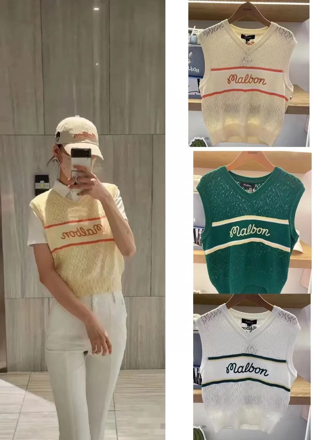 Korean Original Golf Apparel Women's Knitwear Academy Style Age Reducing Breathable Outwear Hollow Sleeveless Vest
Korean Original Golf Apparel Women's Knitwear Academy Style Age Reducing Breathable Outwear Hollow Sleeveless Vest