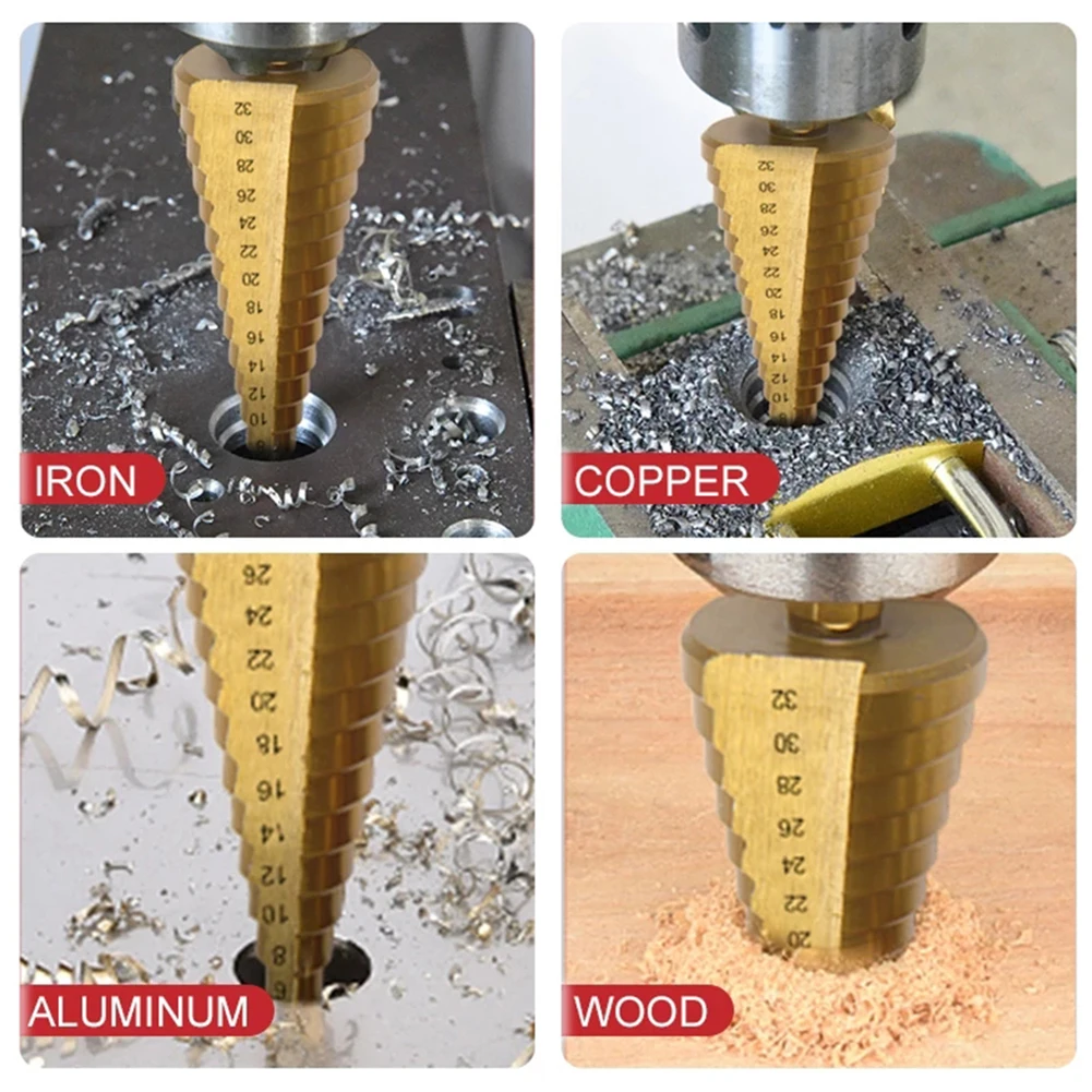 6pcs/set 4-12/20/32mm Step Drill&3/6/8mm Saw Drill Bits Plastic Boxed High Speed Steel Titanium Plating Two Flute Tool Accessory
6pcs/set 4-12/20/32mm Step Drill&3/6/8mm Saw Drill Bits Plastic Boxed High Speed Steel Titanium Plating Two Flute Tool Accessory
