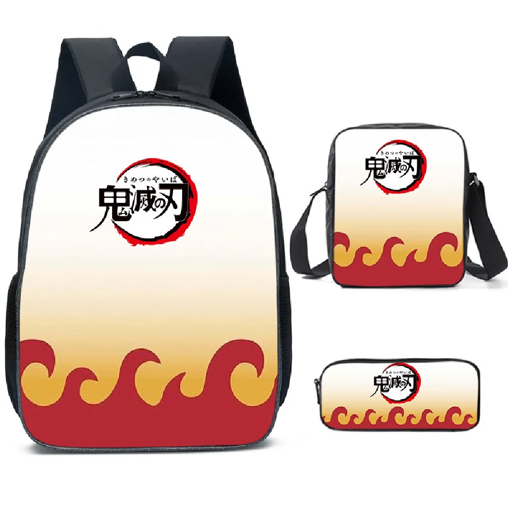 New Anime Demon Slayer Schoolbag Shoulder Backpack Satchel Pencil Bag Three Piece Student School Bag Nylon Laptop Bag mochilas 
New Anime Demon Slayer Schoolbag Shoulder Backpack Satchel Pencil Bag Three Piece Student School Bag Nylon Laptop Bag mochilas