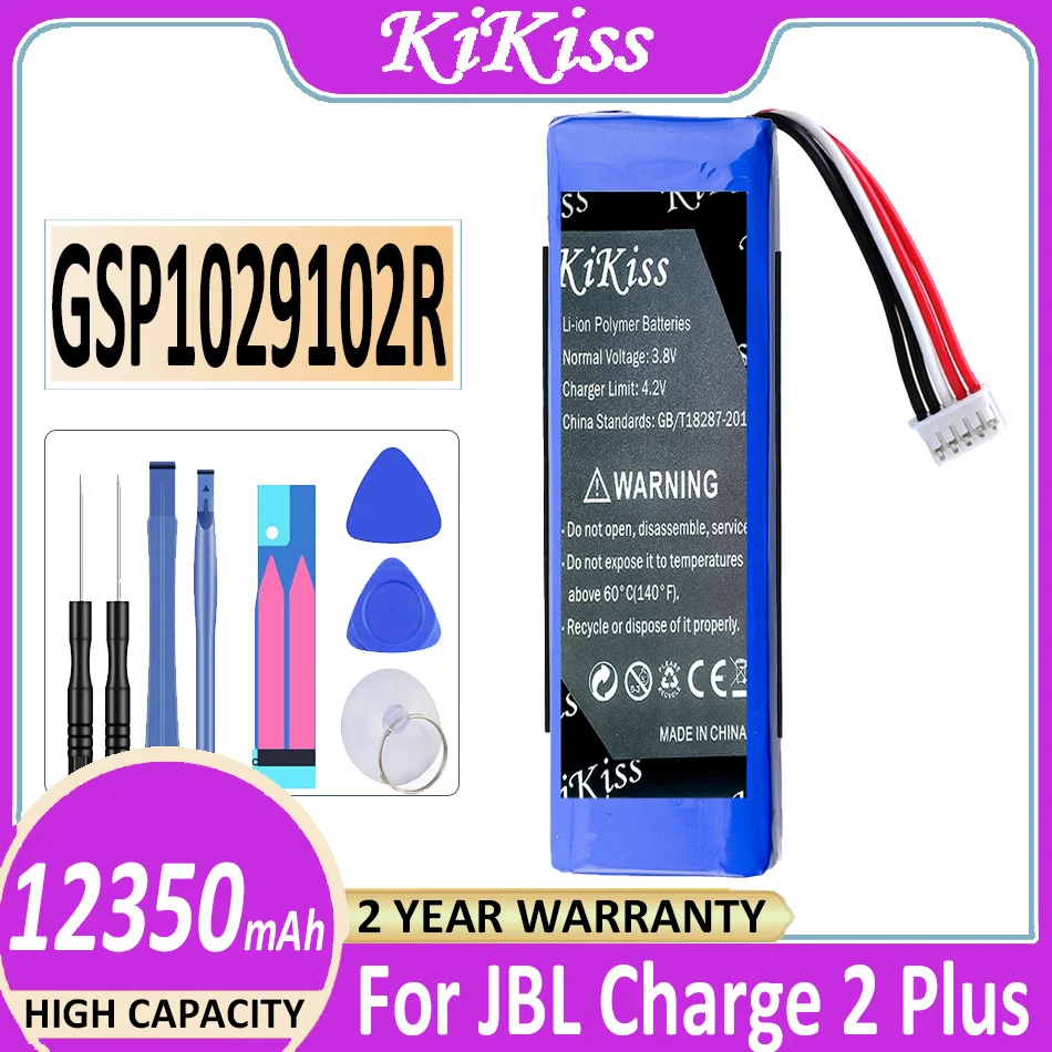 KiKiss 12350mAh Battery for JBL Charge 2 + /Charge 2 Plus /Charge 3 V1 (2015 Version) Replacement Speaker Battery GSP1029102R
KiKiss 12350mAh Battery for JBL Charge 2 + /Charge 2 Plus /Charge 3 V1 (2015 Version) Replacement Speaker Battery GSP1029102R