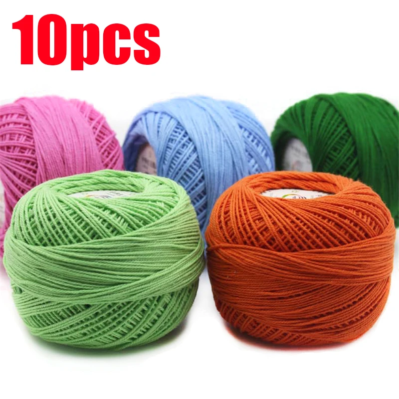 

10pcs 100% Cotton Yarn 3# Lace Yarn for Crocheting Baby Needle Work Using 2.5mm Crochet 500g/Lot