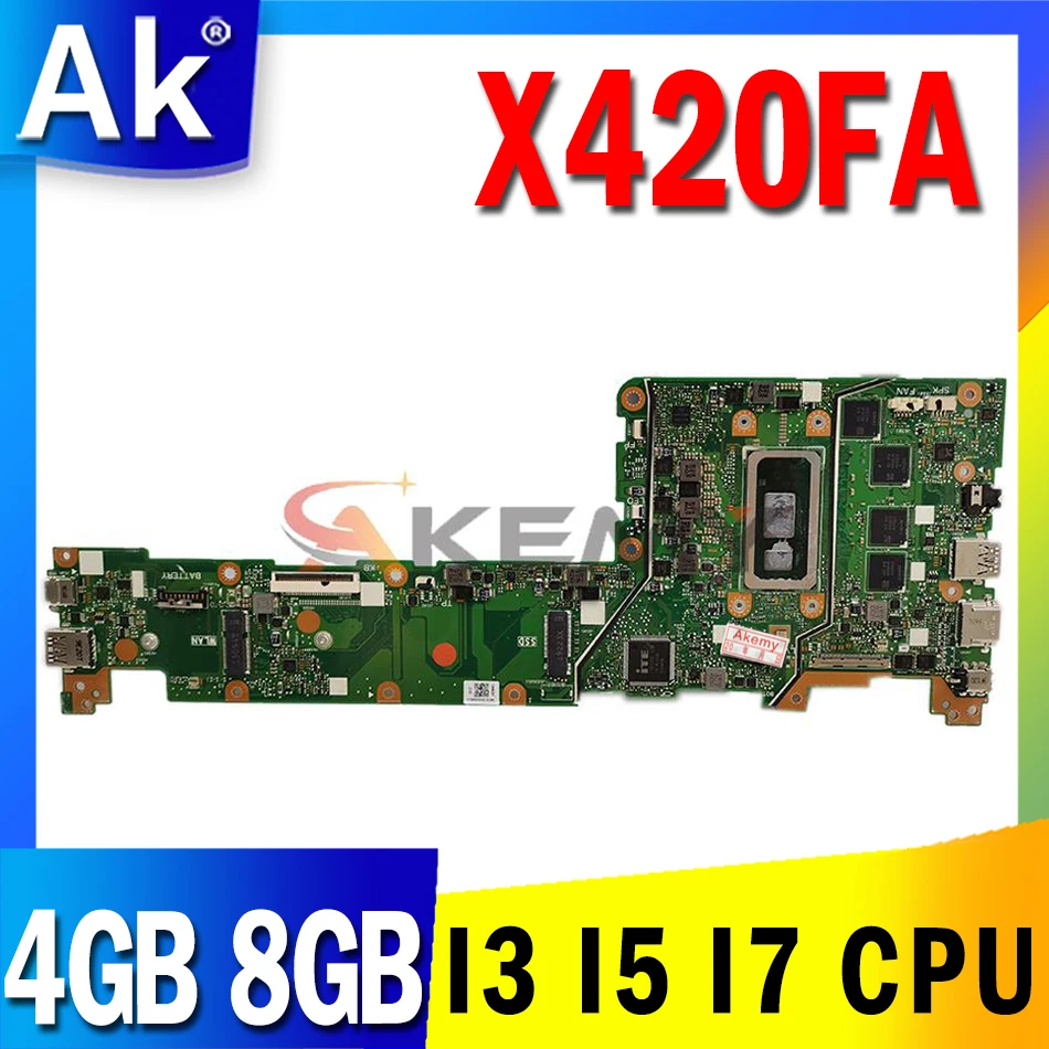 X420FA Original Mainboard for ASUS VivoBook 14 X420F X420 X420FA Laptop Motherboard I3 I5 I7 7th Gen 8th Gen CPU 4GB 8GB RAM
X420FA Original Mainboard for ASUS VivoBook 14 X420F X420 X420FA Laptop Motherboard I3 I5 I7 7th Gen 8th Gen CPU 4GB 8GB RAM