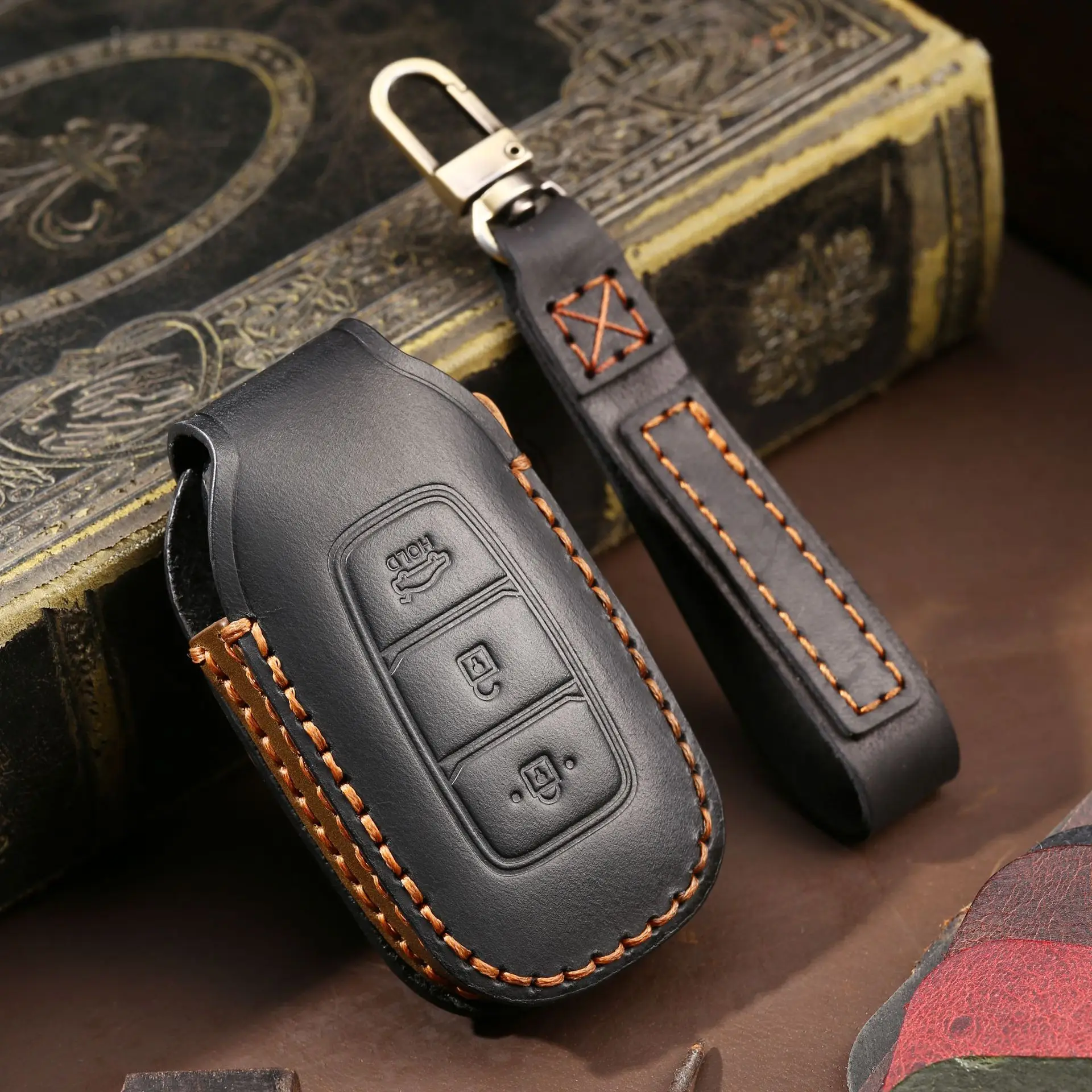 Leather Car Key Case Cover Fob Auto Accessories Keychain for Hyundai Fista IX25 IX35 New SantaFe Sonata Holder Protective Shell
Leather Car Key Case Cover Fob Auto Accessories Keychain for Hyundai Fista IX25 IX35 New SantaFe Sonata Holder Protective Shell