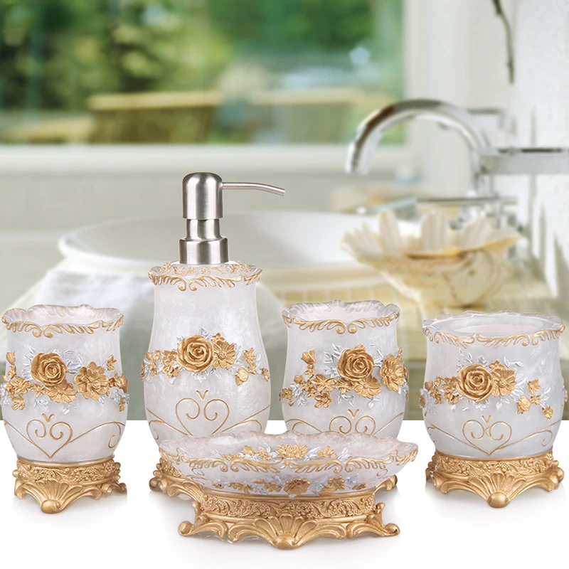Uropean Style Wash Set Bathroom Set Bathroom Toiletries Five-piece Creative Gift Box Packaging Bathroom Sets 5pcs
Uropean Style Wash Set Bathroom Set Bathroom Toiletries Five-piece Creative Gift Box Packaging Bathroom Sets 5pcs