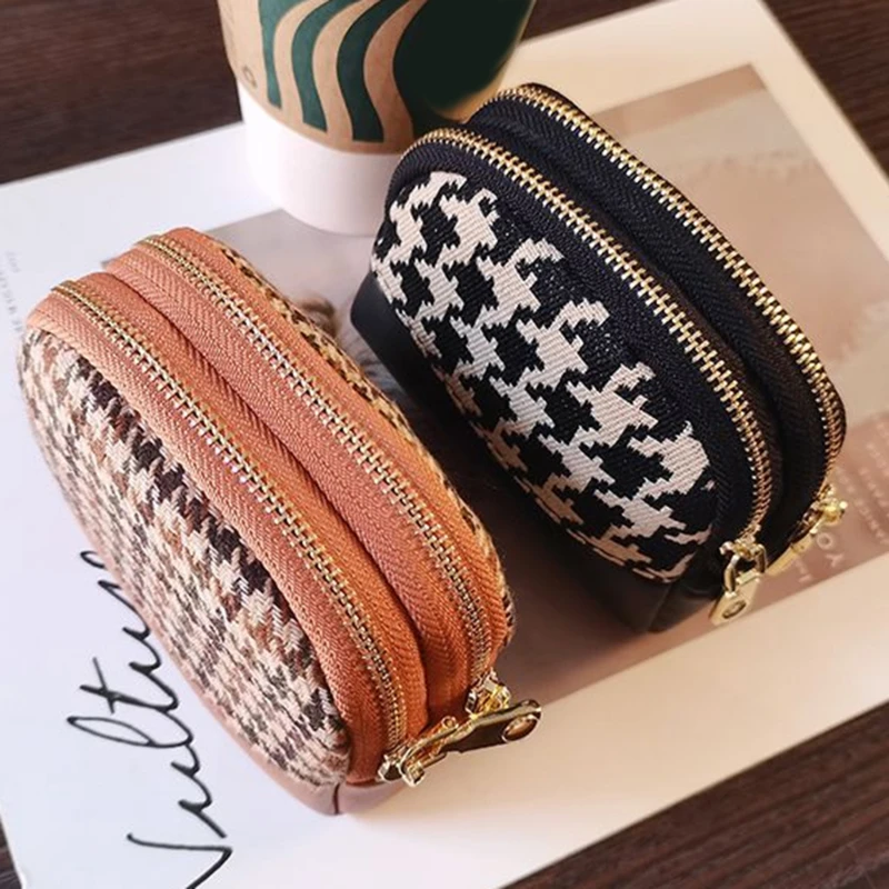 New Fabric Coin Purse Women Double Zipper Small Wallet Key Pouch Travel Card Holder Fashion Female Vintage Coin Bags
New Fabric Coin Purse Women Double Zipper Small Wallet Key Pouch Travel Card Holder Fashion Female Vintage Coin Bags