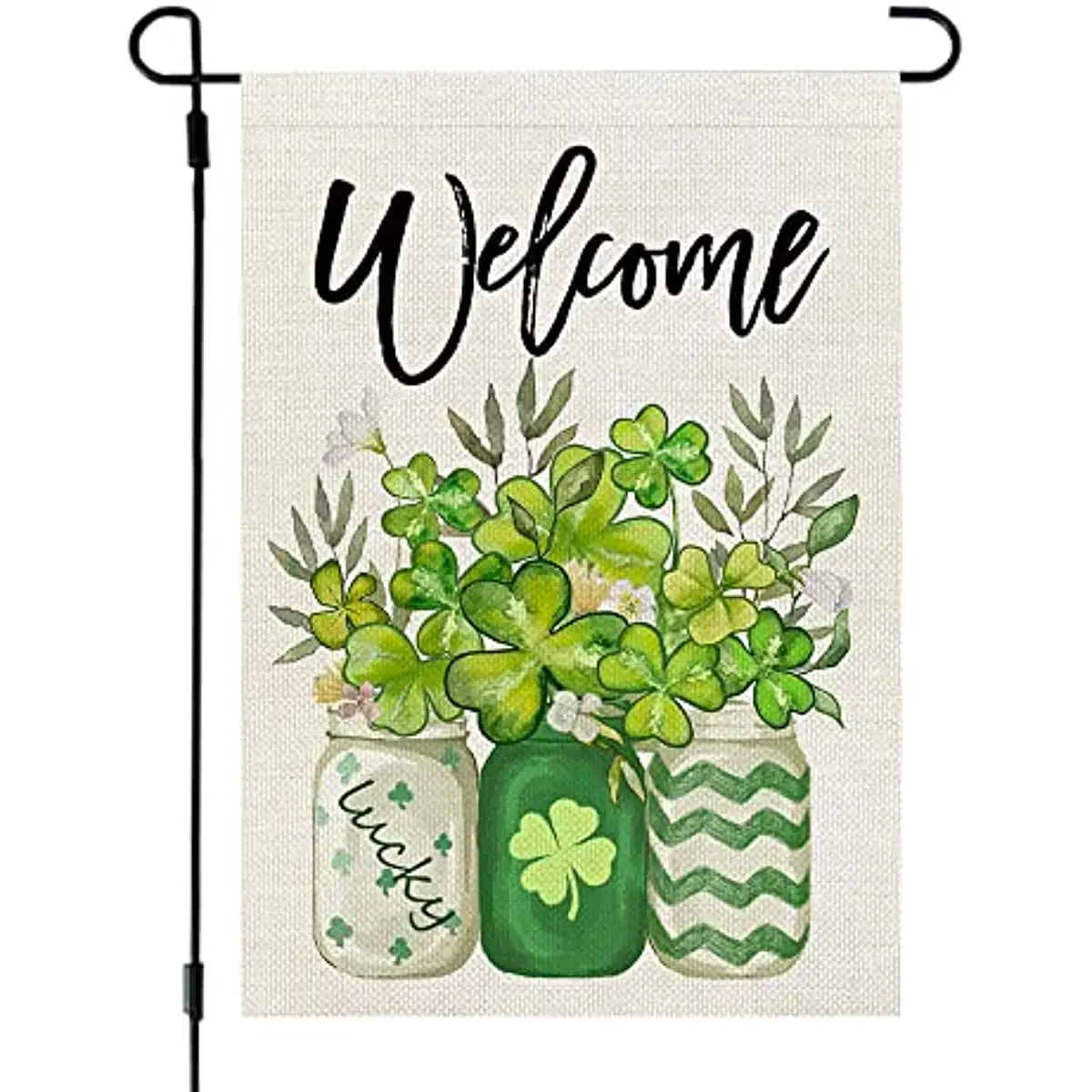St Patricks Day Garden Flag 12x18 Inch Double Sided Outside Small Burlap Green Shamrocks Clovers Lucky Welcome Yard Holiday Flag
St Patricks Day Garden Flag 12x18 Inch Double Sided Outside Small Burlap Green Shamrocks Clovers Lucky Welcome Yard Holiday Flag