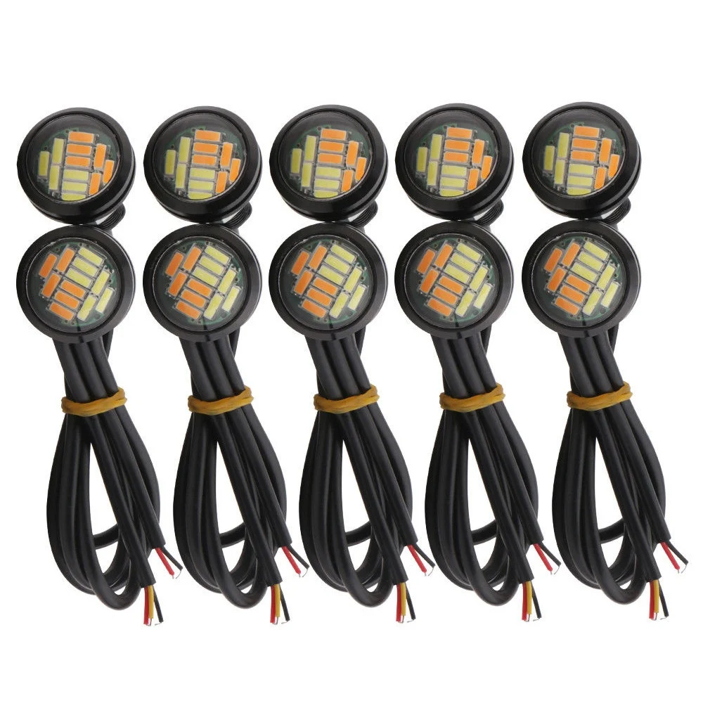 10 Pcs 12V 23Mm Dual Color Switchback 4014 Smd 12 Led Drl Eagle Eye Daytime Light Car Motor Turn Lights
10 Pcs 12V 23Mm Dual Color Switchback 4014 Smd 12 Led Drl Eagle Eye Daytime Light Car Motor Turn Lights