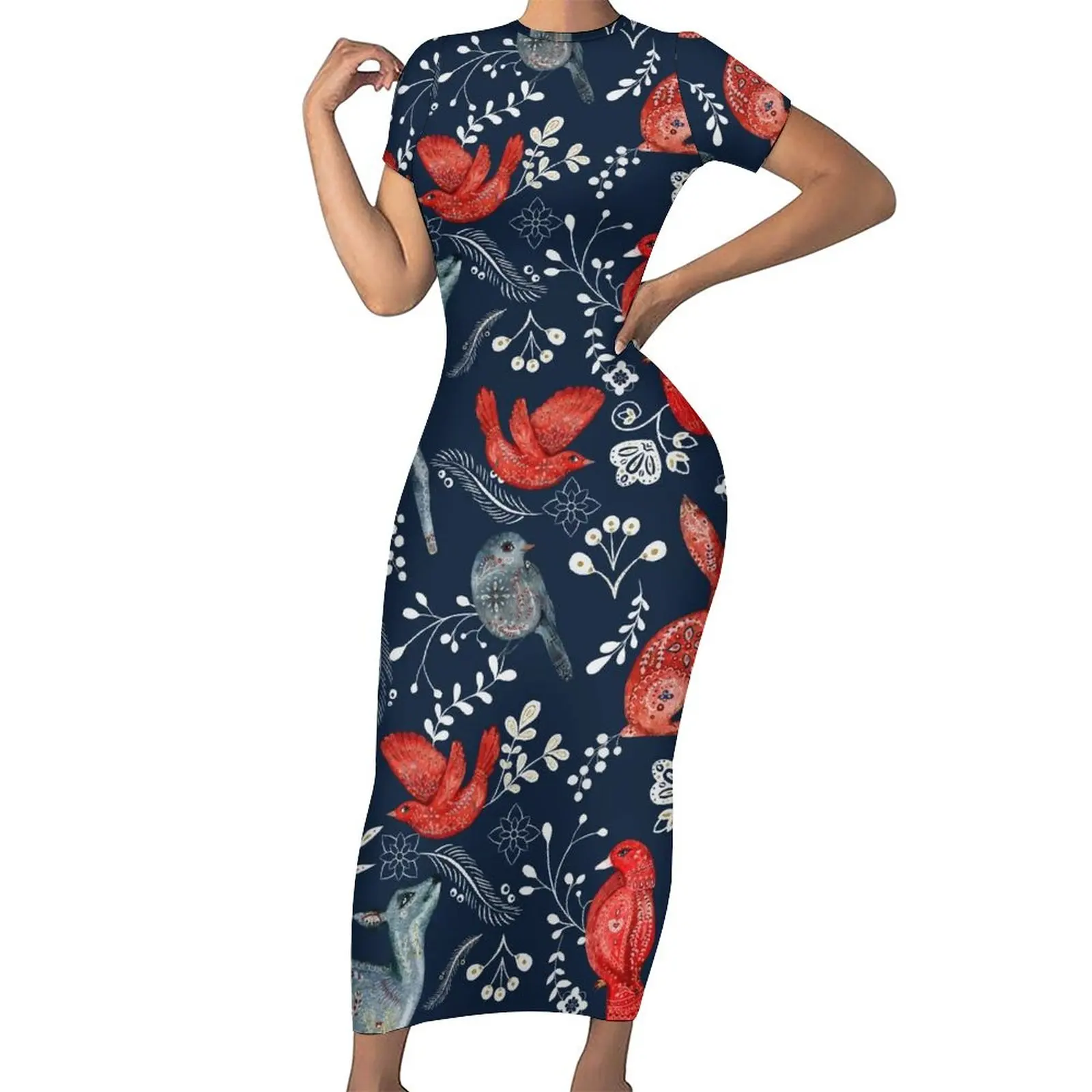 Fox And Bird Dress Short Sleeve Wild Animal Deer Street Wear Maxi Dresses Modern Bodycon Dress Female Graphic Oversize Clothing
Fox And Bird Dress Short Sleeve Wild Animal Deer Street Wear Maxi Dresses Modern Bodycon Dress Female Graphic Oversize Clothing