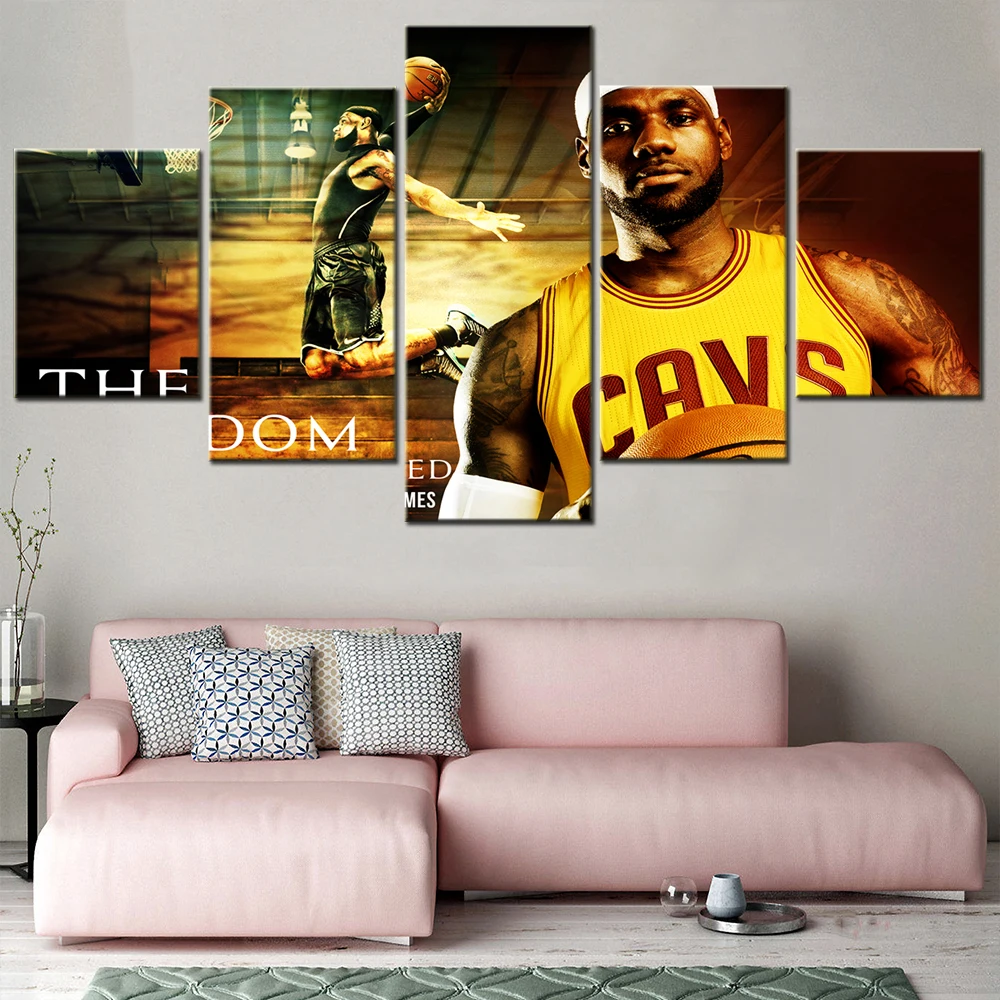 Canvas Painting For Living Room Posters Frame 5 Pieces HD Printed Famous Basketball Superstar James Wall Art Pictures Home Decor
Canvas Painting For Living Room Posters Frame 5 Pieces HD Printed Famous Basketball Superstar James Wall Art Pictures Home Decor