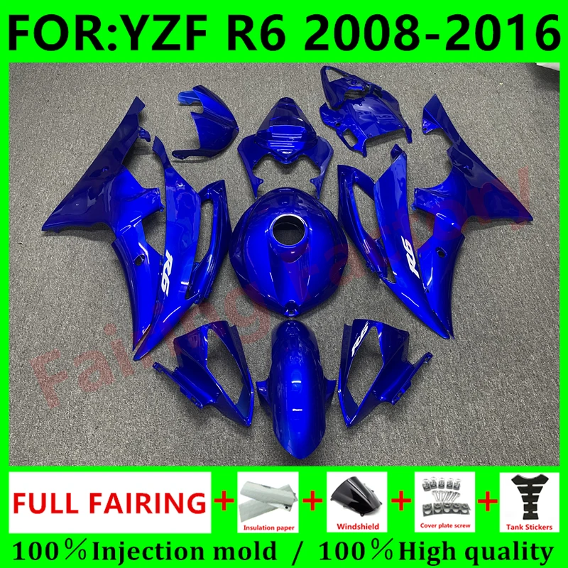 Motorcycle full Fairing Kit fit For YZF R6 2008 2009 2010 2011 2012 2013 2014 2015 2016 YFZ-R6 Bodywork Fairings set blue
Motorcycle full Fairing Kit fit For YZF R6 2008 2009 2010 2011 2012 2013 2014 2015 2016 YFZ-R6 Bodywork Fairings set blue
