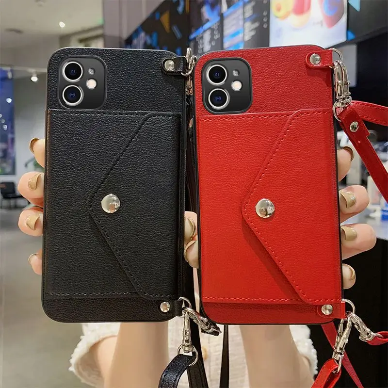 Suitable For IPHONE 11 Leather Soft Phone Case, Change Card Bag, Crossbody Strap Lanyard
Suitable For IPHONE 11 Leather Soft Phone Case, Change Card Bag, Crossbody Strap Lanyard