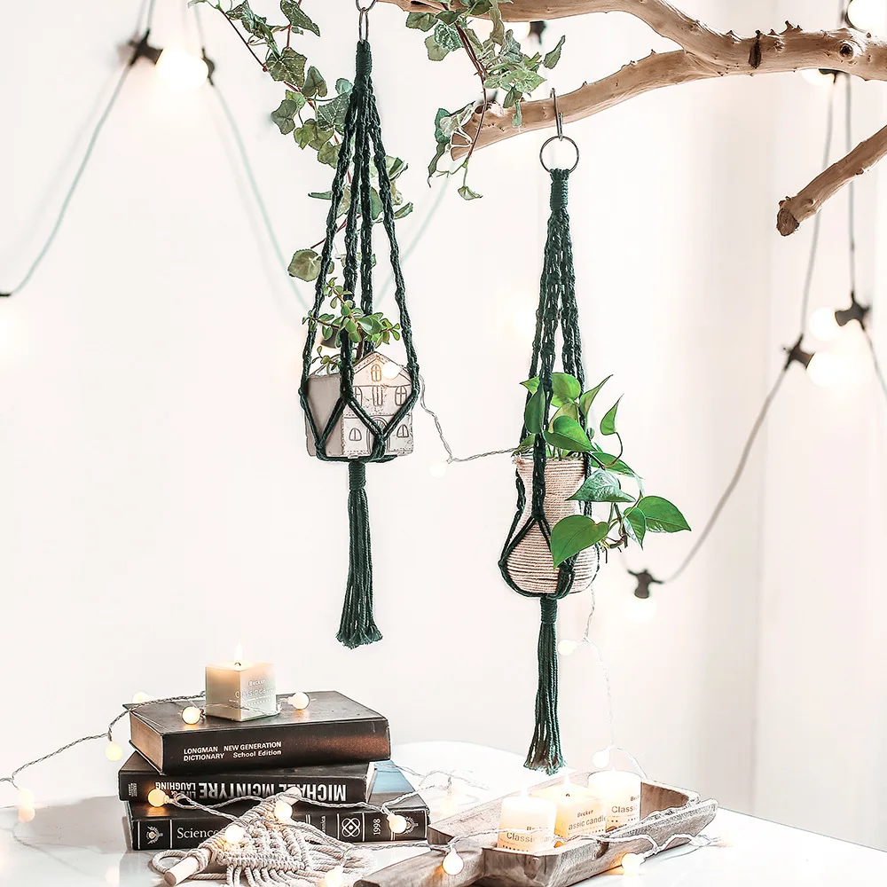 3pcs Northern Europe Handmade Macrame Hanging Planter Breathable Multi-Purpose Wall Decor Flower Pots Net Bag Home Decoration
3pcs Northern Europe Handmade Macrame Hanging Planter Breathable Multi-Purpose Wall Decor Flower Pots Net Bag Home Decoration