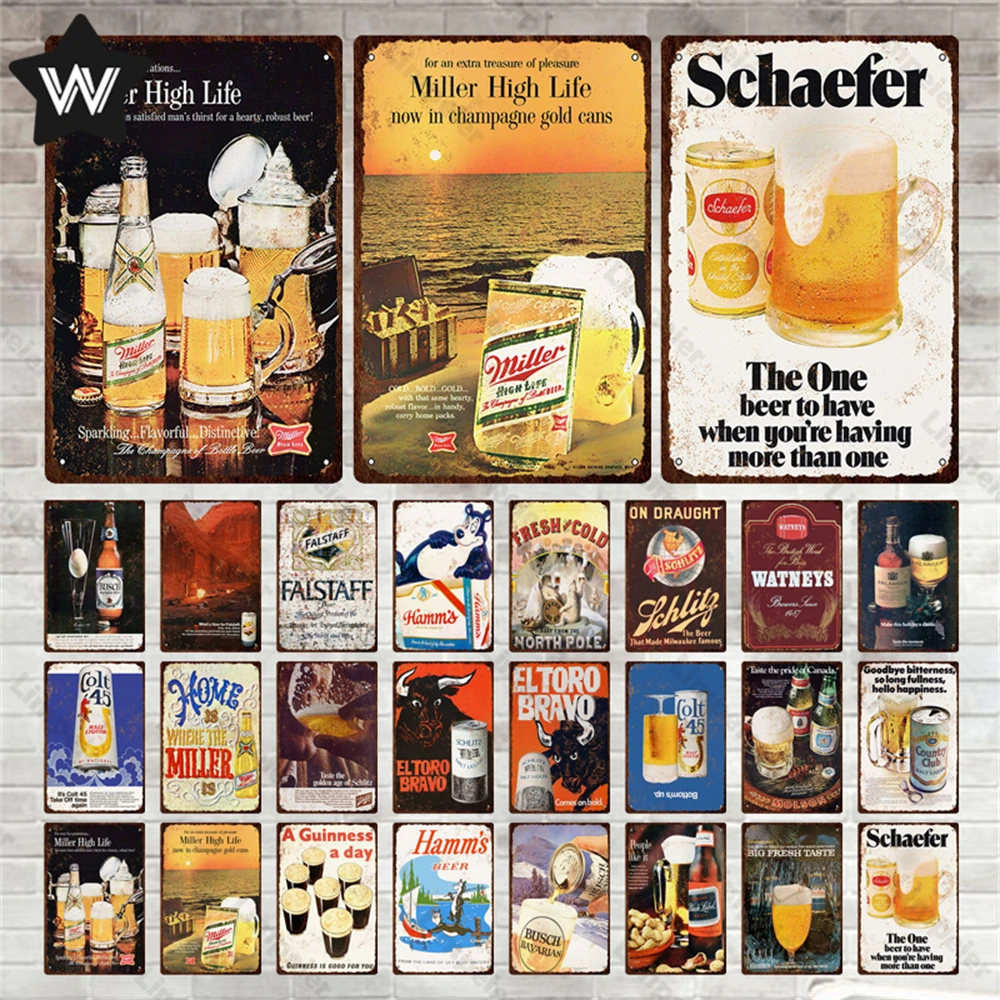 Металлический постер в стиле ретро с надписью «Watney's Beer»
Металлический постер в стиле ретро с надписью «Watney's Beer»