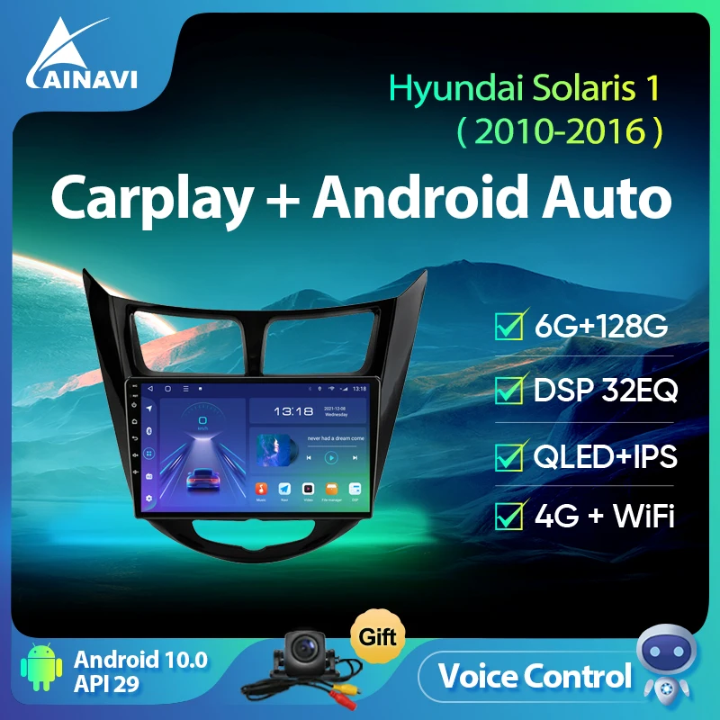 Ainavi Android 10 Автомобильный сенсорный экран радио для Hyundai Solaris 1 2010-2016 Мультимедиа GPS навигация Carplay No 2din 4G AI
Ainavi Android 10 Автомобильный сенсорный экран радио для Hyundai Solaris 1 2010-2016 Мультимедиа GPS навигация Carplay No 2din 4G AI
